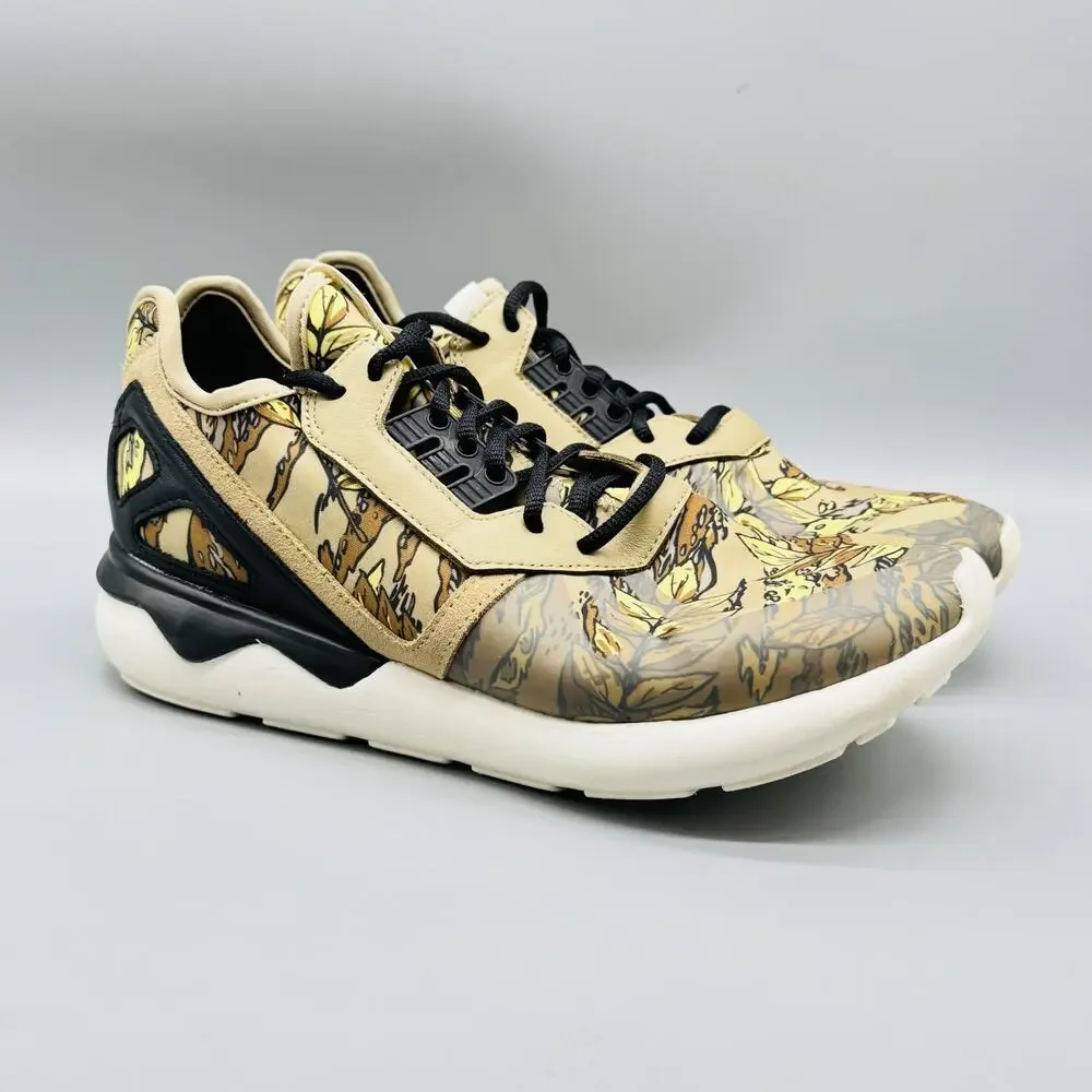 Adidas Originals Shoes Mens 10 Beige Tubular Leaf Camo Low Top Runner Sneakers